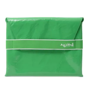 Bottega Veneta Enamel Clutch Bag Green
