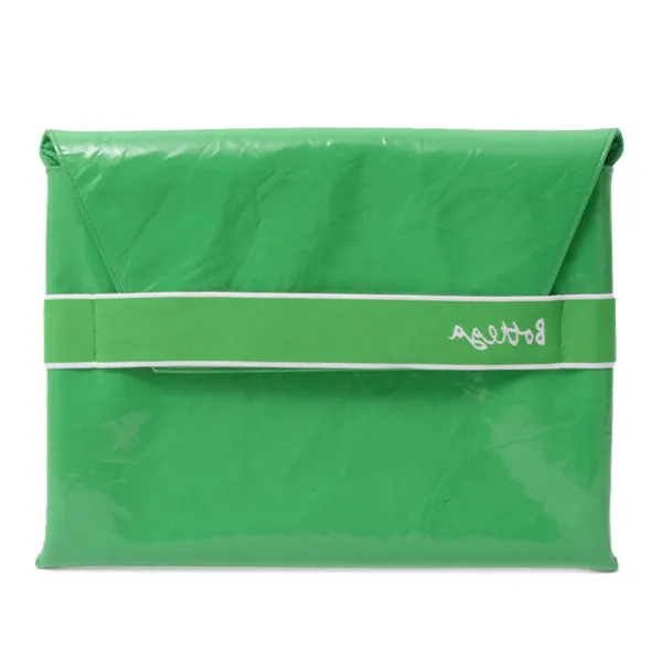 Bottega Veneta Enamel Clutch Bag Green