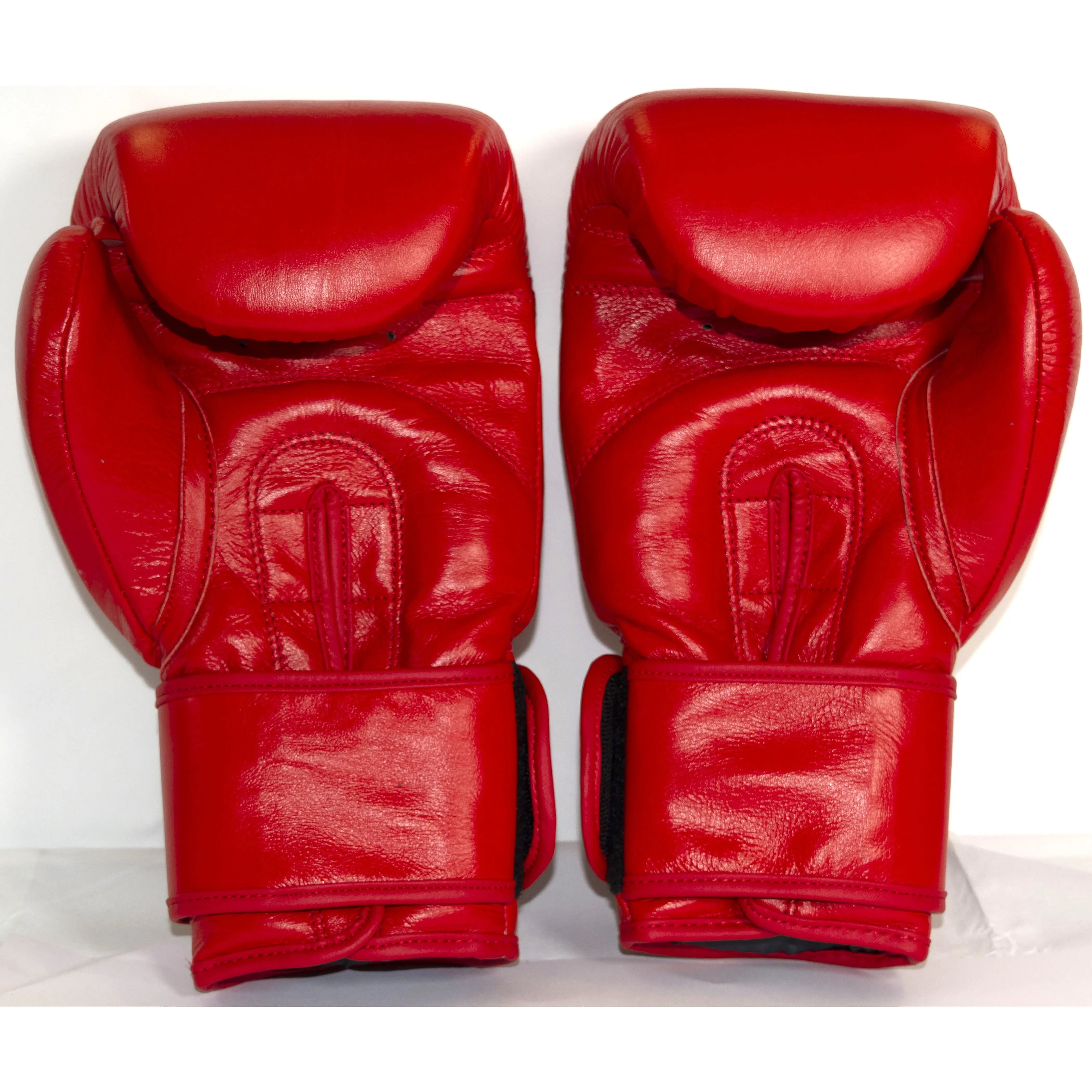 Boxing 'Match' Gloves - Red With Silver Back Design