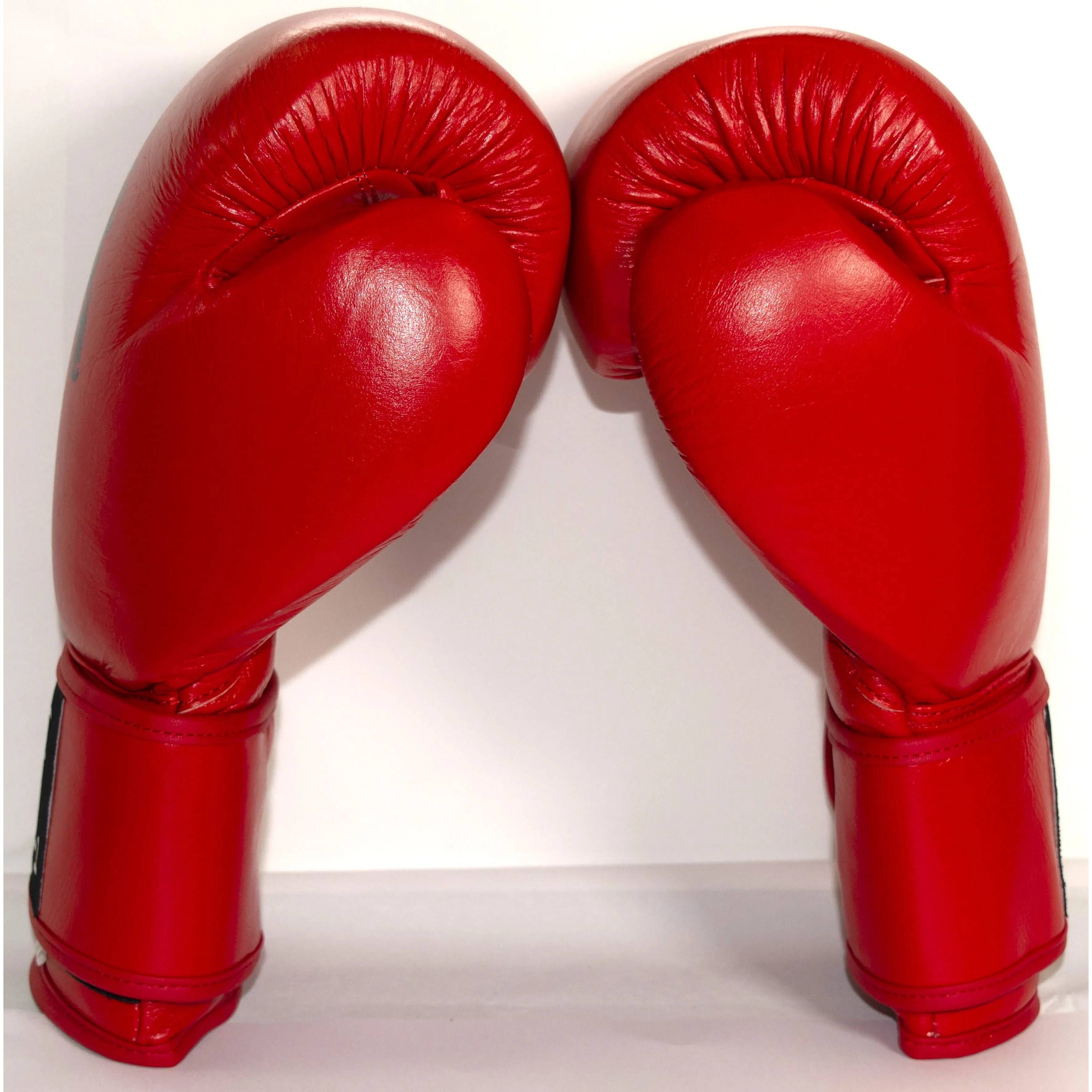 Boxing 'Match' Gloves - Red With Silver Back Design
