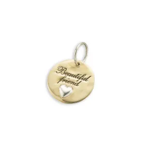Brass Silver Beautiful friend charm
