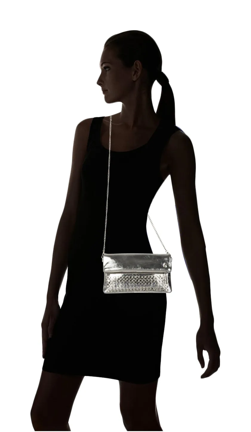 Bulchee Silver Sling Bag - THBPE93428.05-18