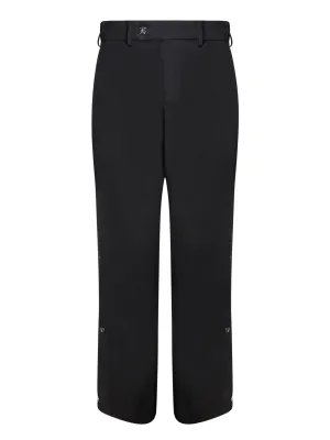 Button details black trousers