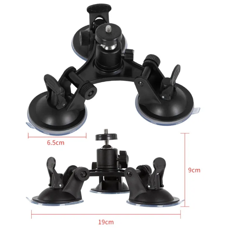Car General Purpose Vehicle Bracket Suction Cup Fixed Glass Video Shooting Base, Shape: Suction Cup PTZ Gopro Screw