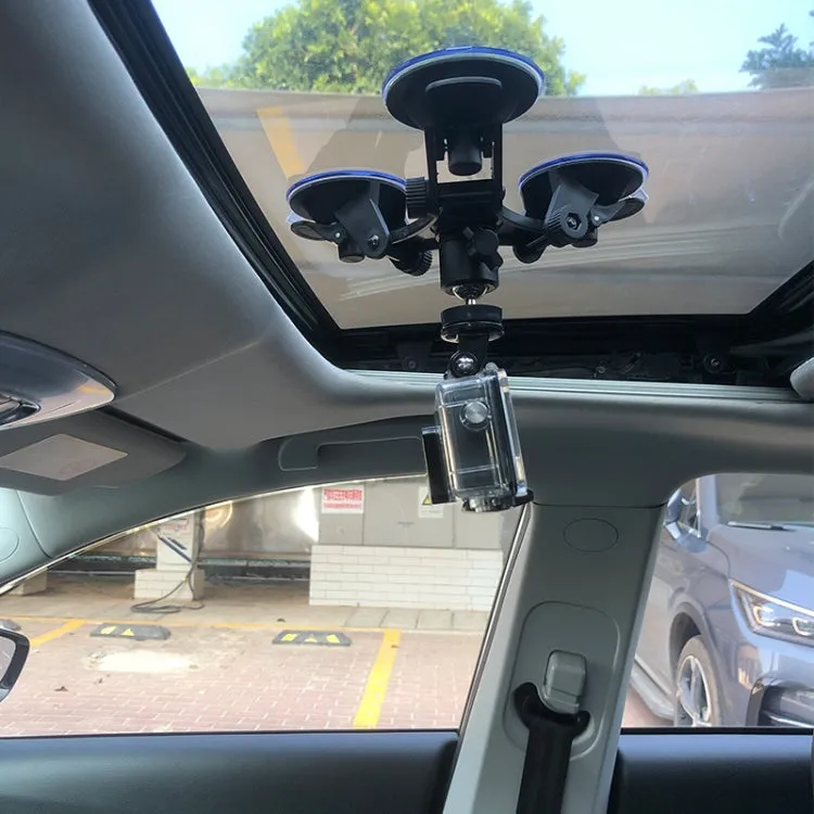 Car General Purpose Vehicle Bracket Suction Cup Fixed Glass Video Shooting Base, Shape: Suction Cup PTZ Gopro Screw