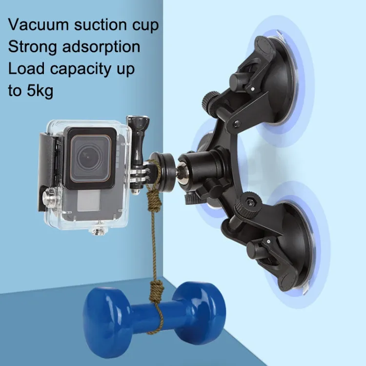 Car General Purpose Vehicle Bracket Suction Cup Fixed Glass Video Shooting Base, Shape: Suction Cup PTZ Gopro Screw