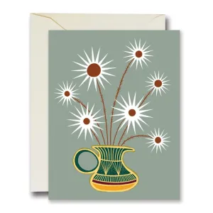 Card - Friendly Flowers Gray