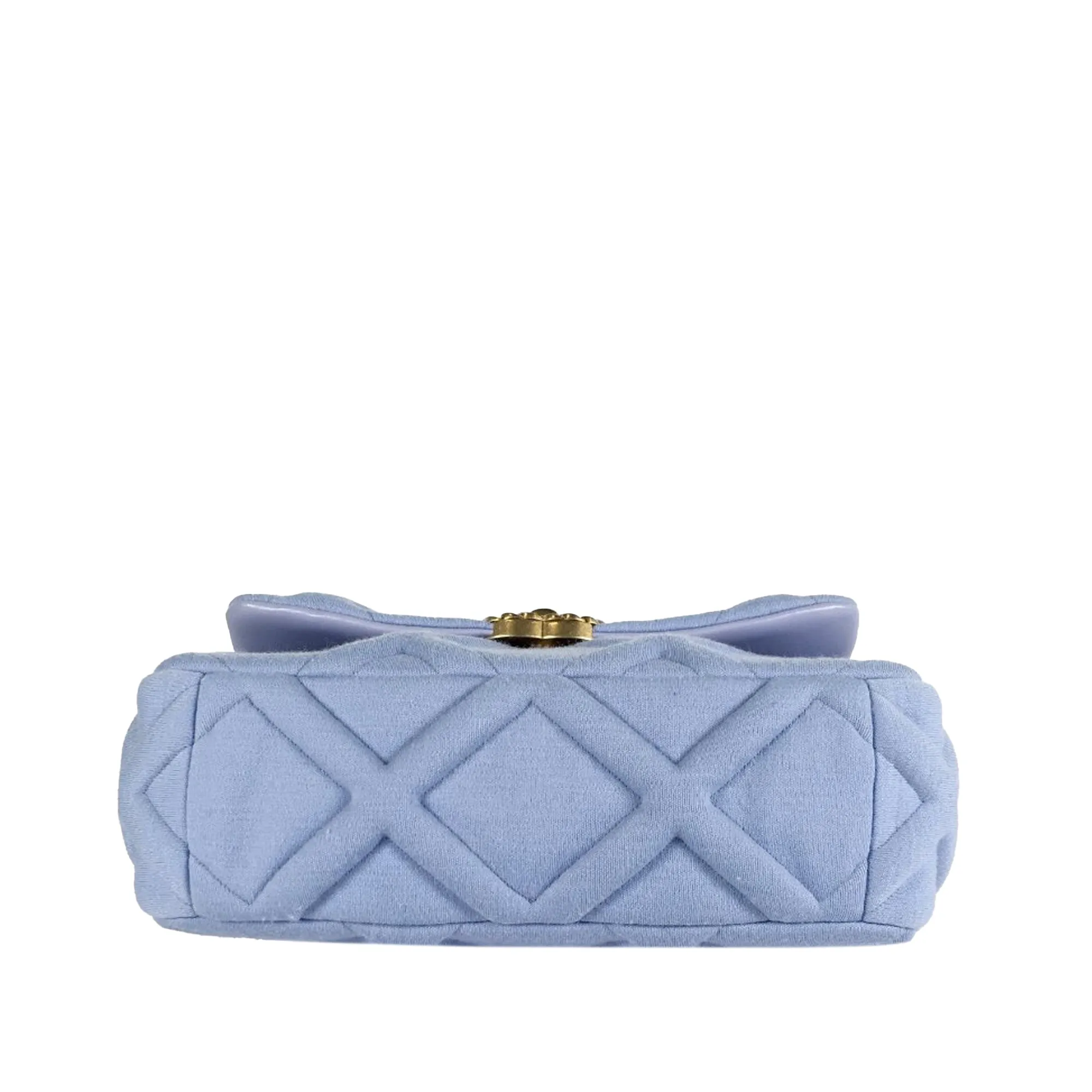 Chanel 19 Flap Bag Medium Blue Jersey Gold