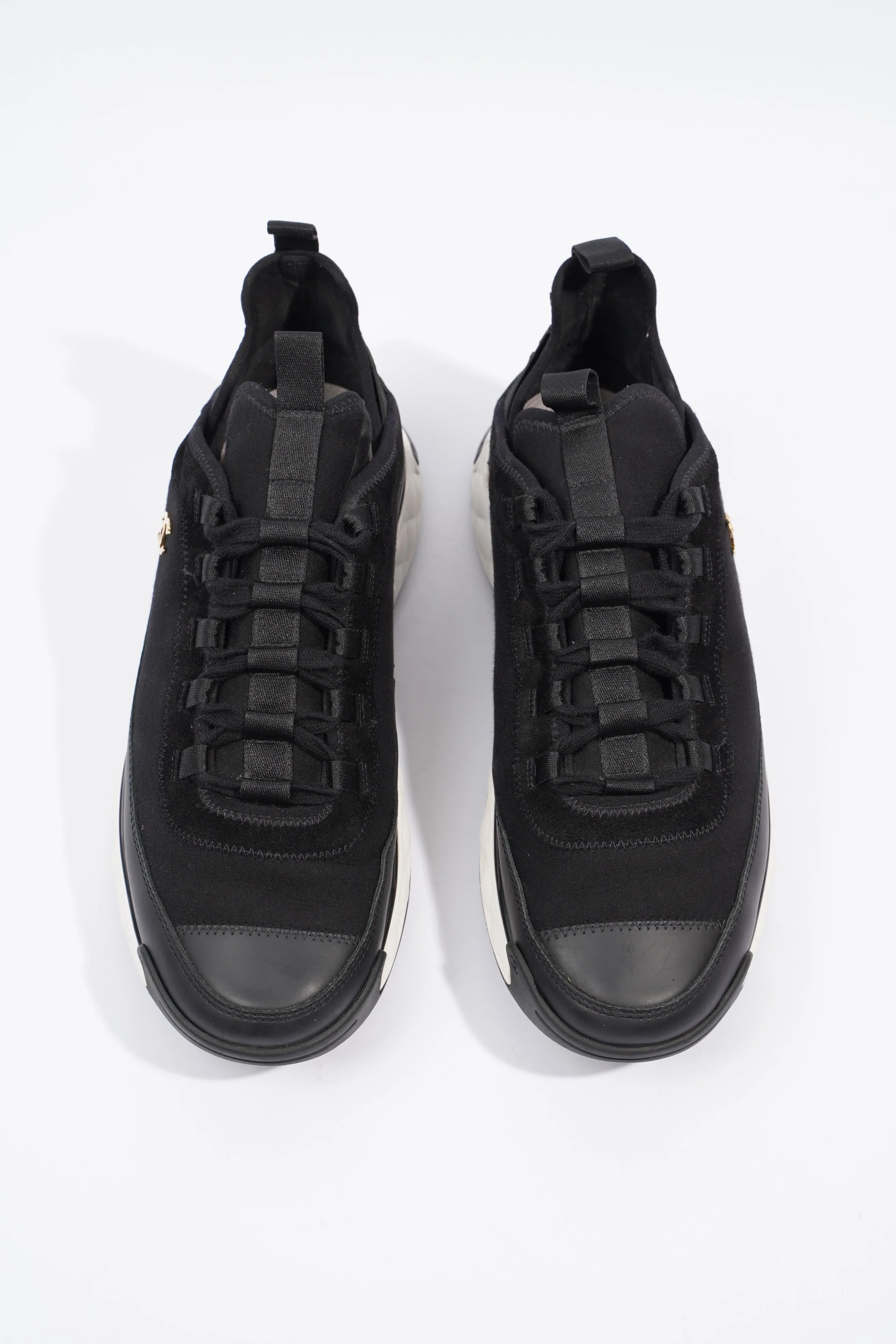 Chanel CC Logo Sneaker Black   White Fabric EU 42 UK 8