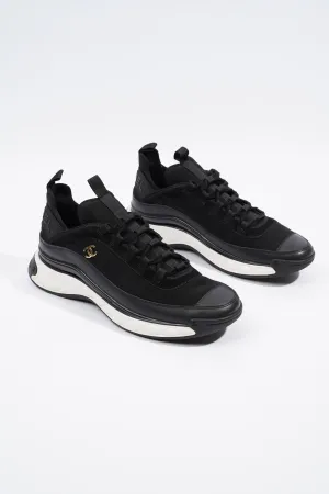 Chanel CC Logo Sneaker Black   White Fabric EU 42 UK 8