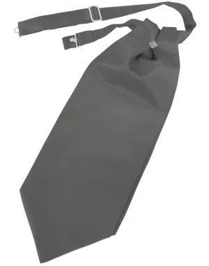 Charcoal Solid Satin Kids Cravat