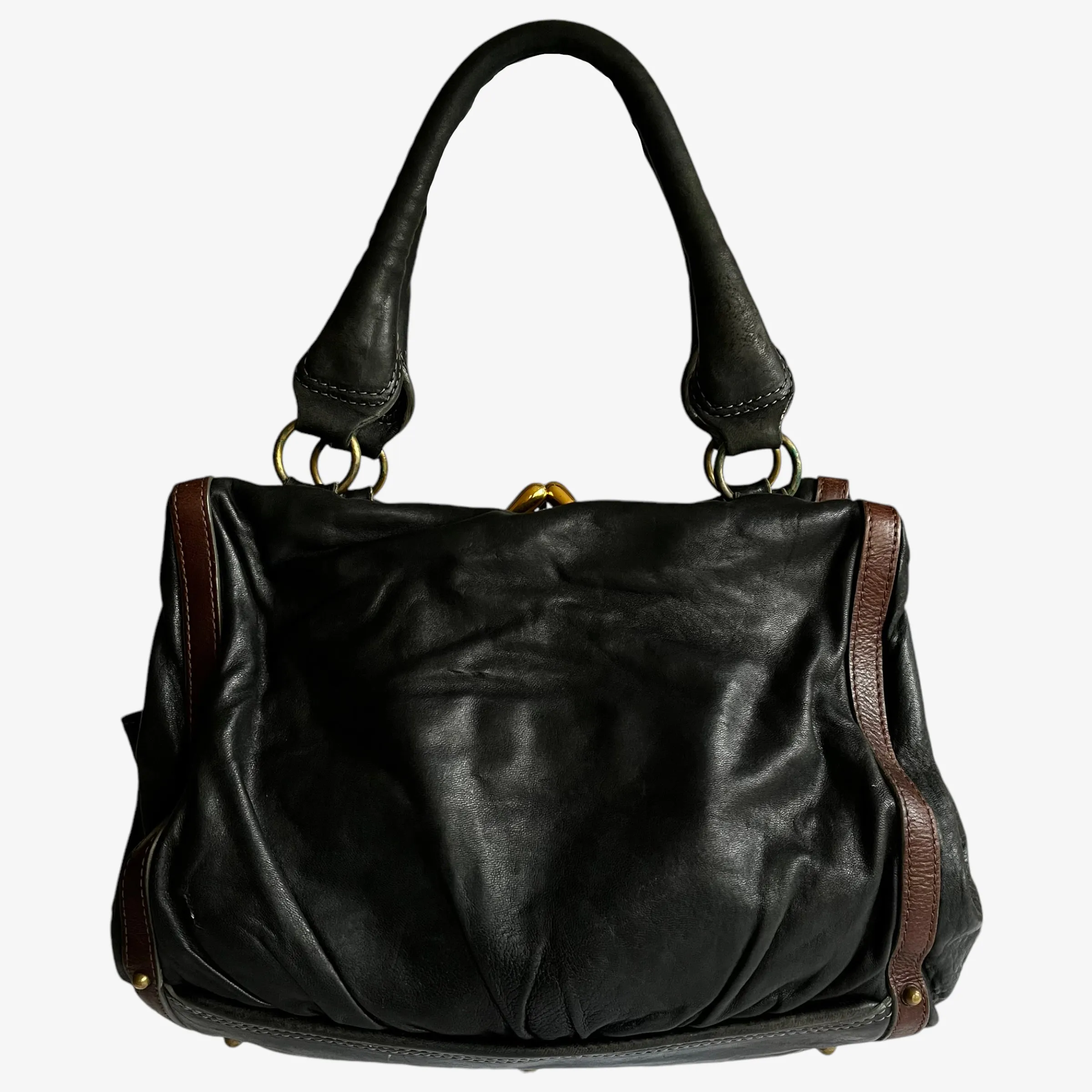 Chloé Double Frame Maggie Leather Shoulder Bag