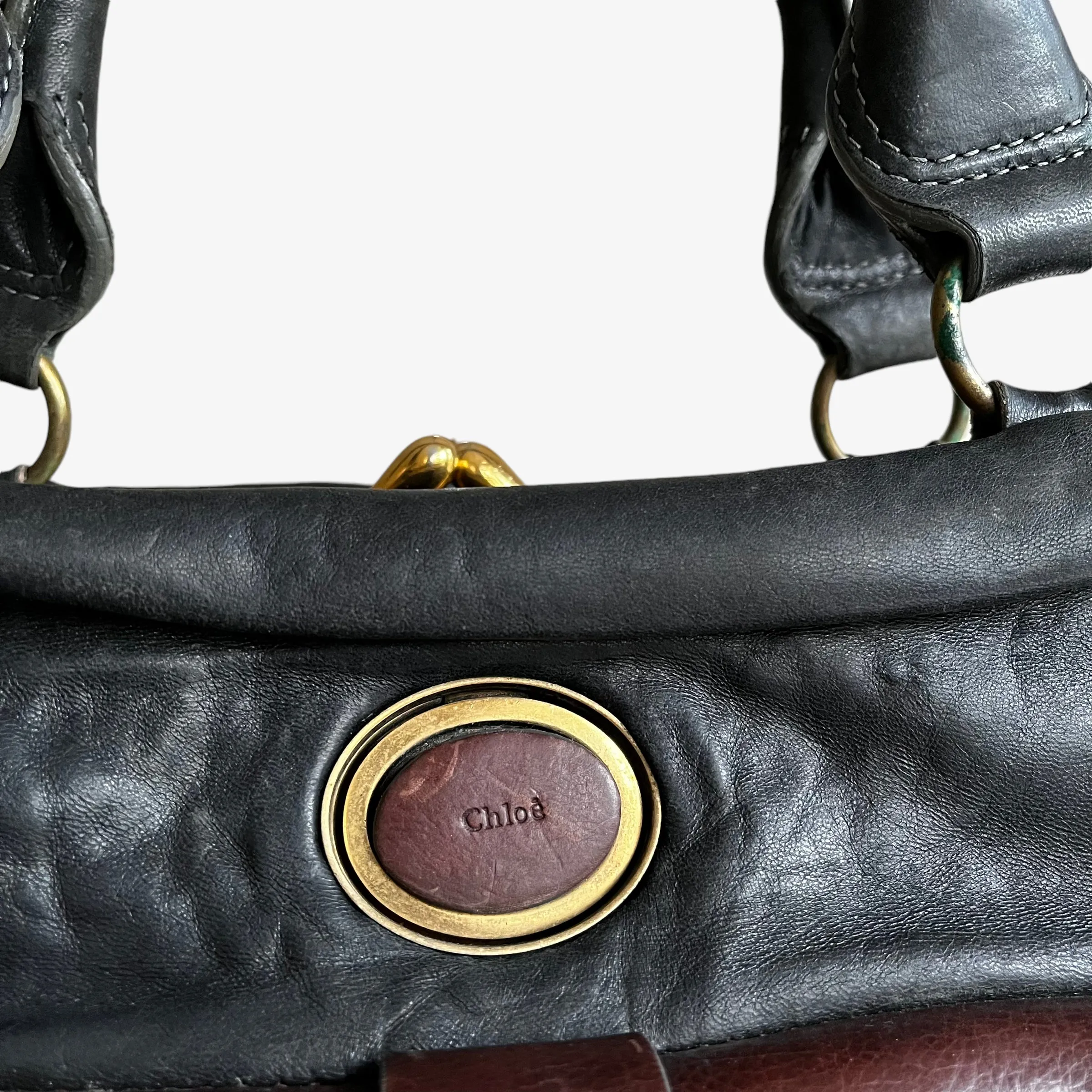 Chloé Double Frame Maggie Leather Shoulder Bag