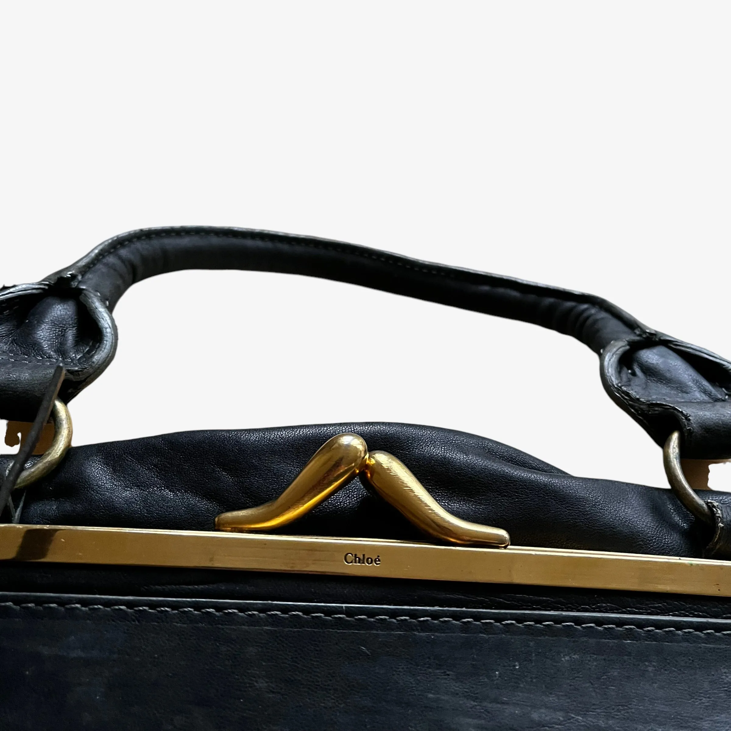 Chloé Double Frame Maggie Leather Shoulder Bag
