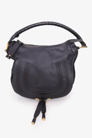 Chloe Black Leather Large Marcie Hobo Bag