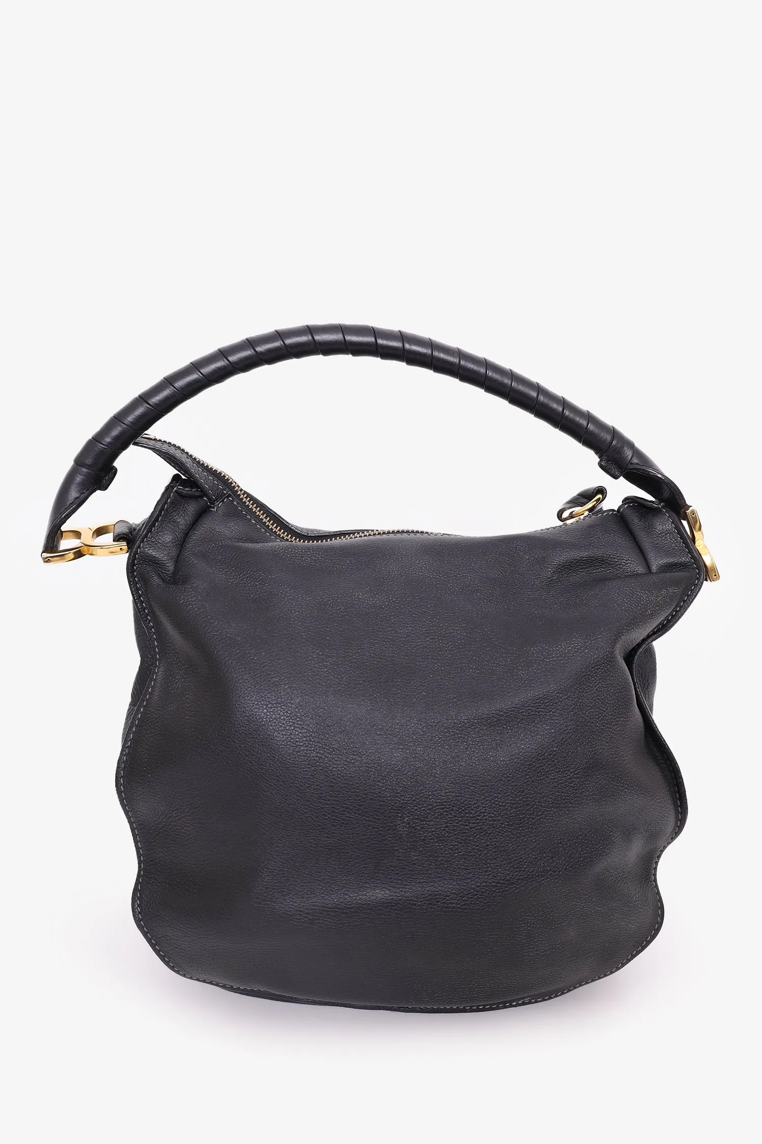 Chloe Black Leather Large Marcie Hobo Bag