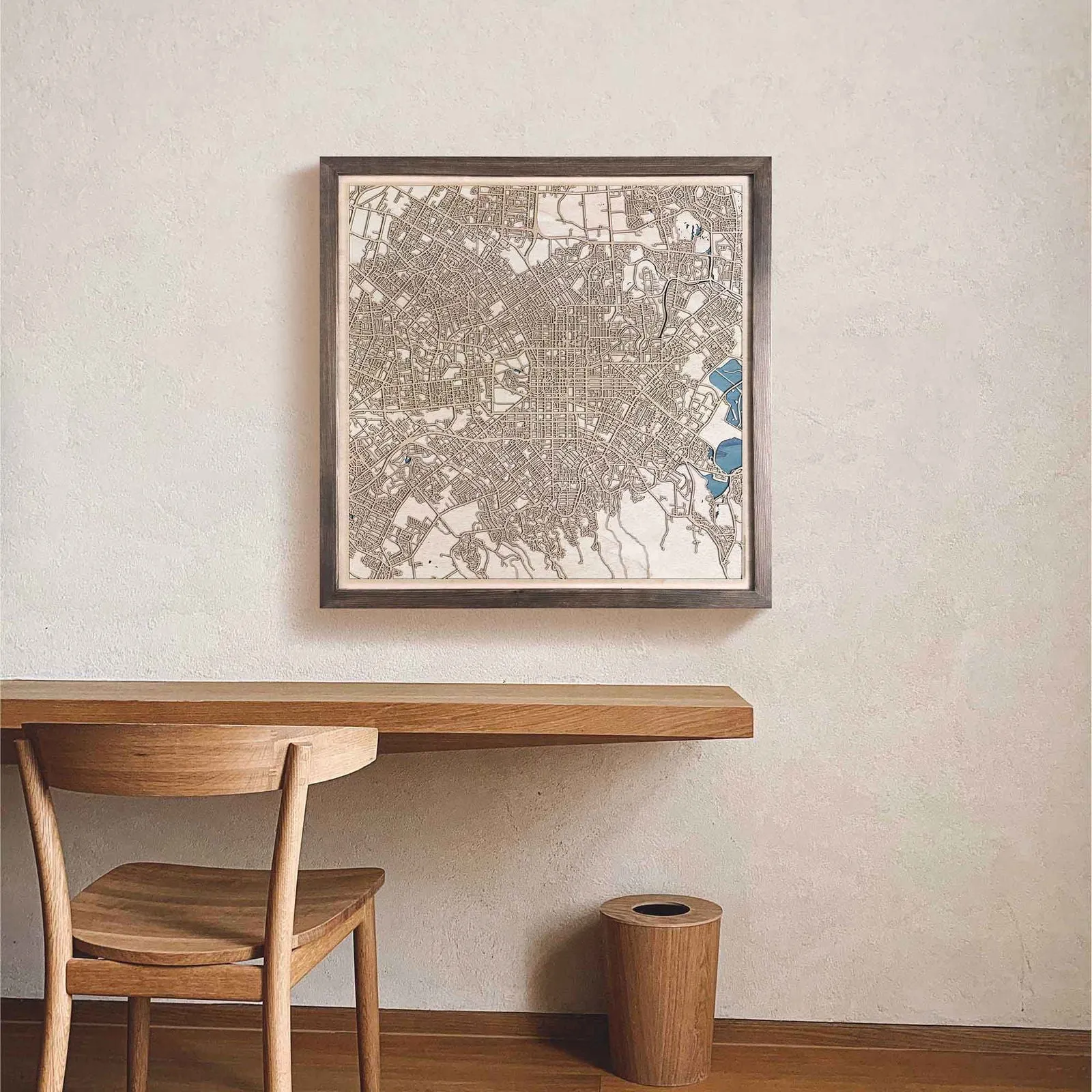 Christchurch Wooden Map