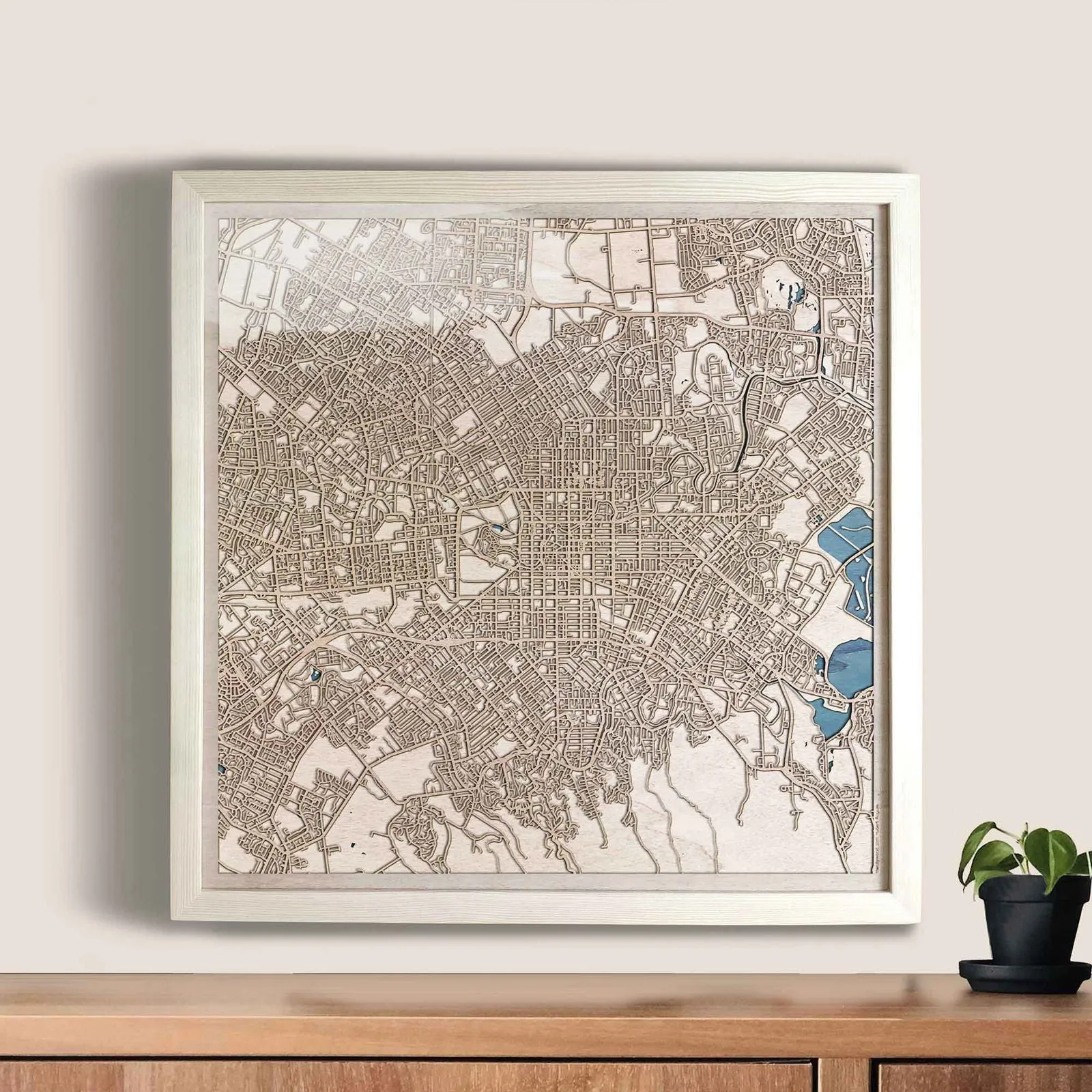 Christchurch Wooden Map