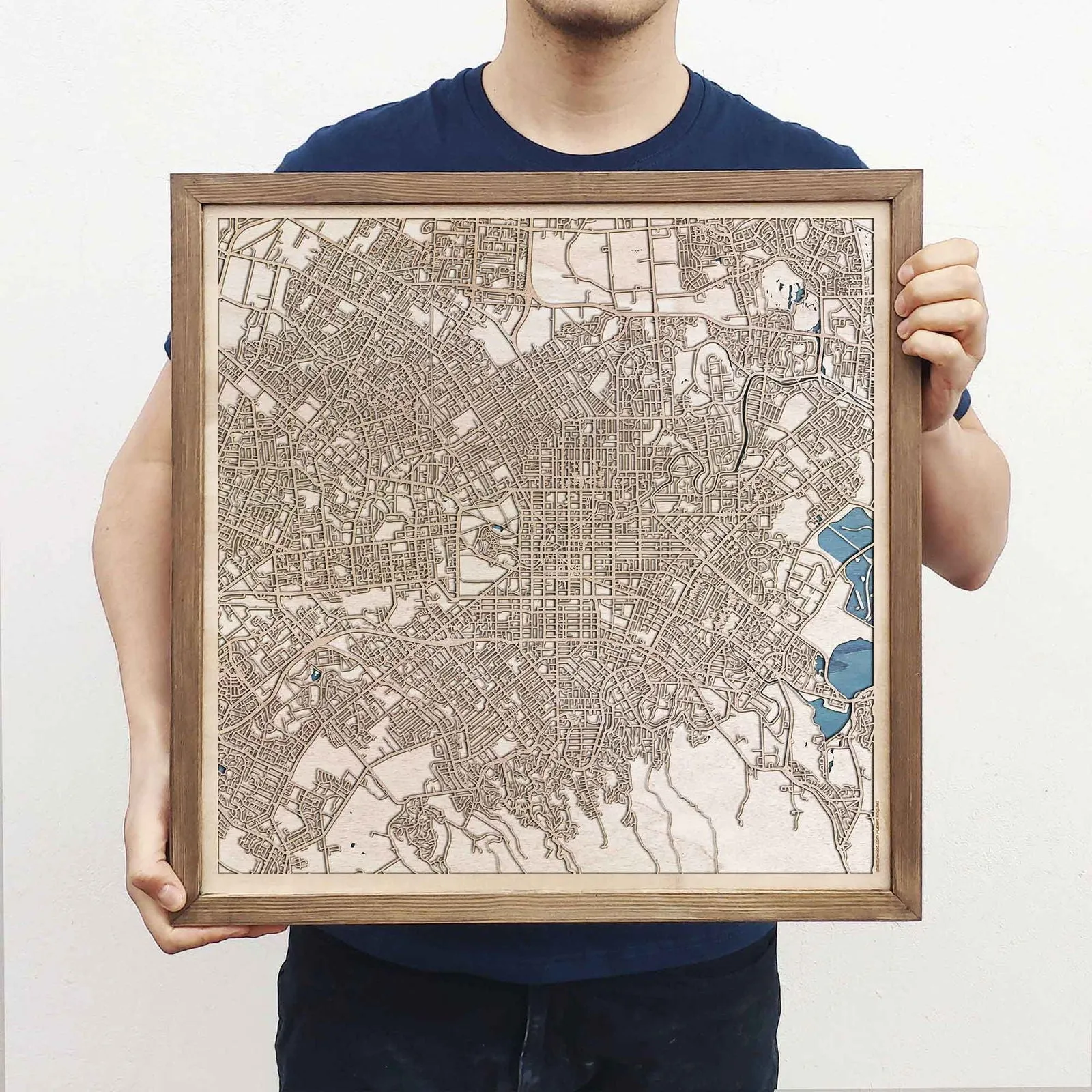 Christchurch Wooden Map