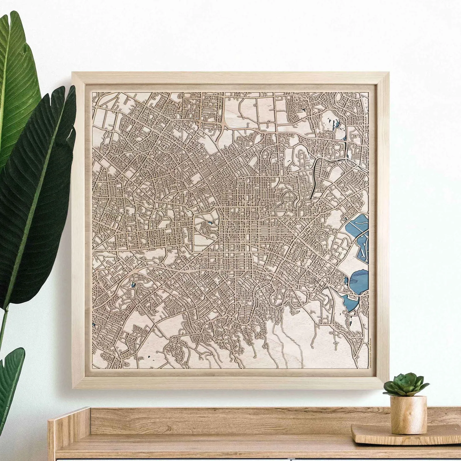 Christchurch Wooden Map
