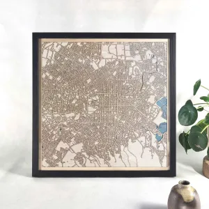 Christchurch Wooden Map