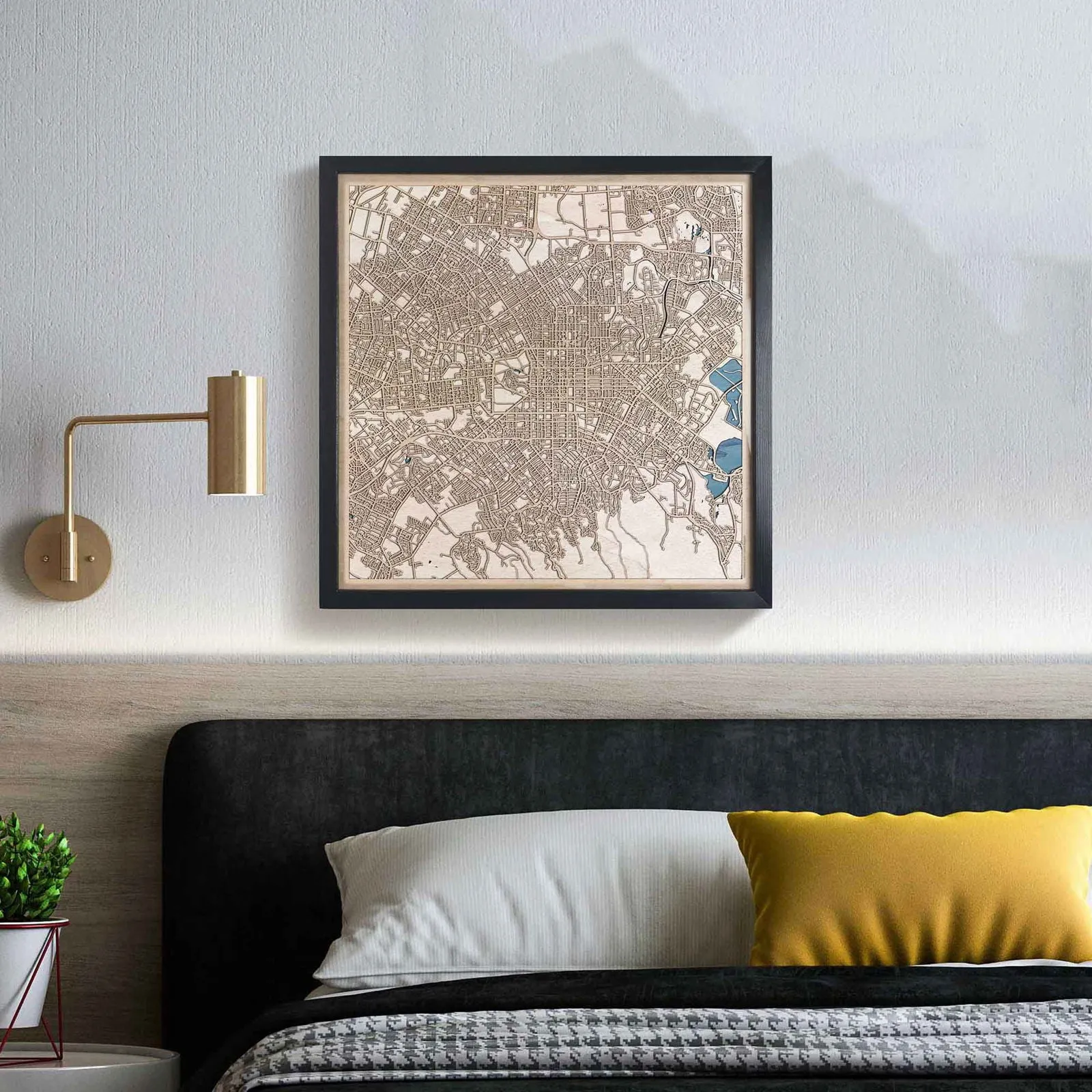 Christchurch Wooden Map