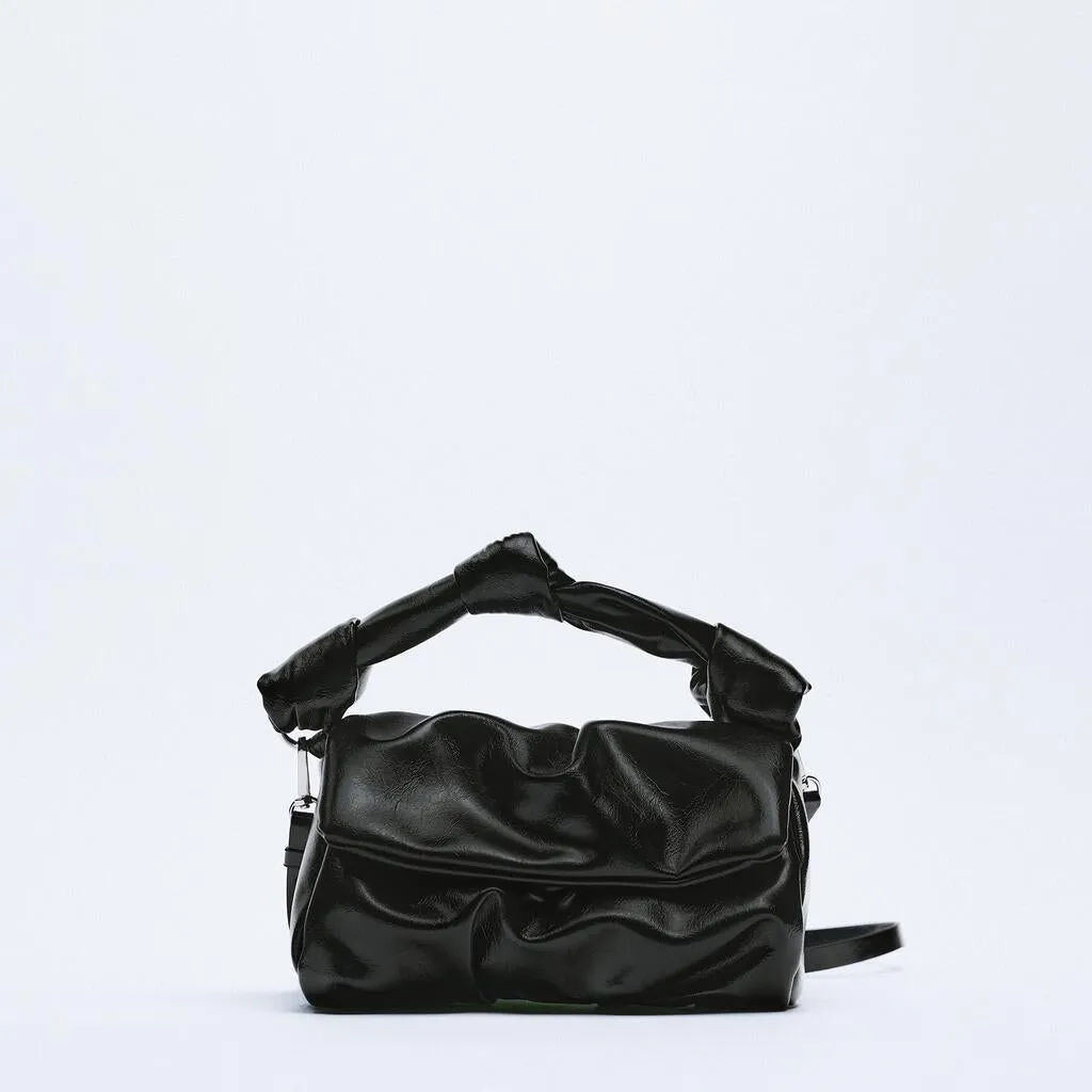 Christmas Gift Brands Ruched Women Handags Designer Shoulder Bags Luxury Soft Pu Leather Crossbody Bag High Quality Small Pures Green Sac 2021
