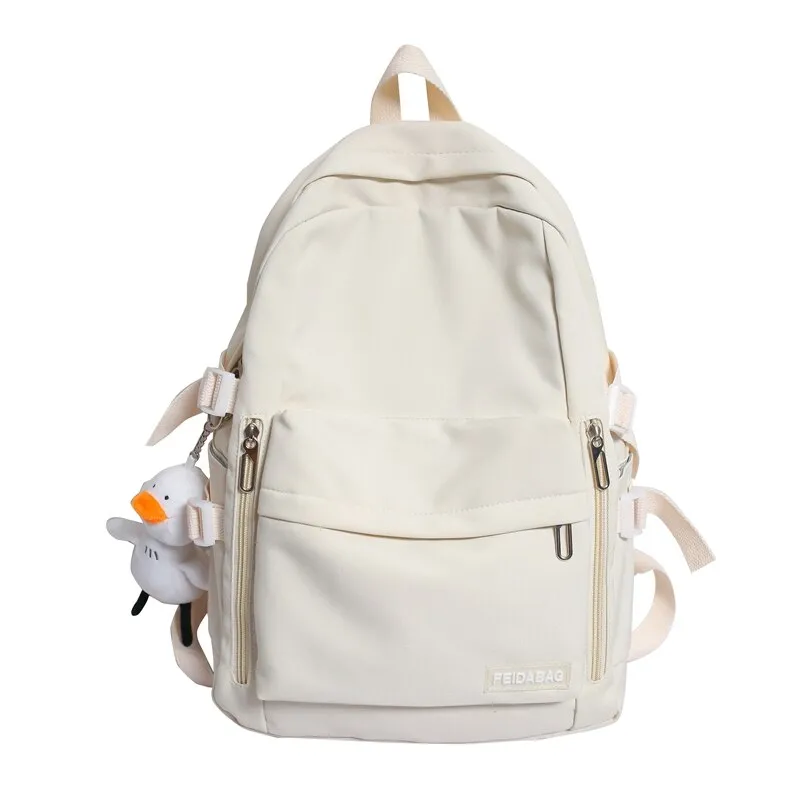 Christmas Gift Casual Backpacks Women 2021 Solid Color Women Large Capacity Teenage Girl School Bag Trend Backpack New Fashion Female Mochila