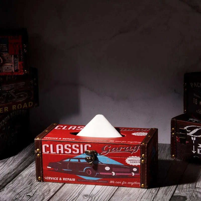 Classic Garage Tissue Box
