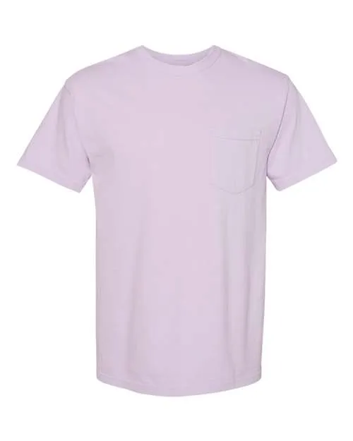 Comfort Colors Garment-Dyed Heavyweight Pocket T-Shirt 6030 Neon Red Orange