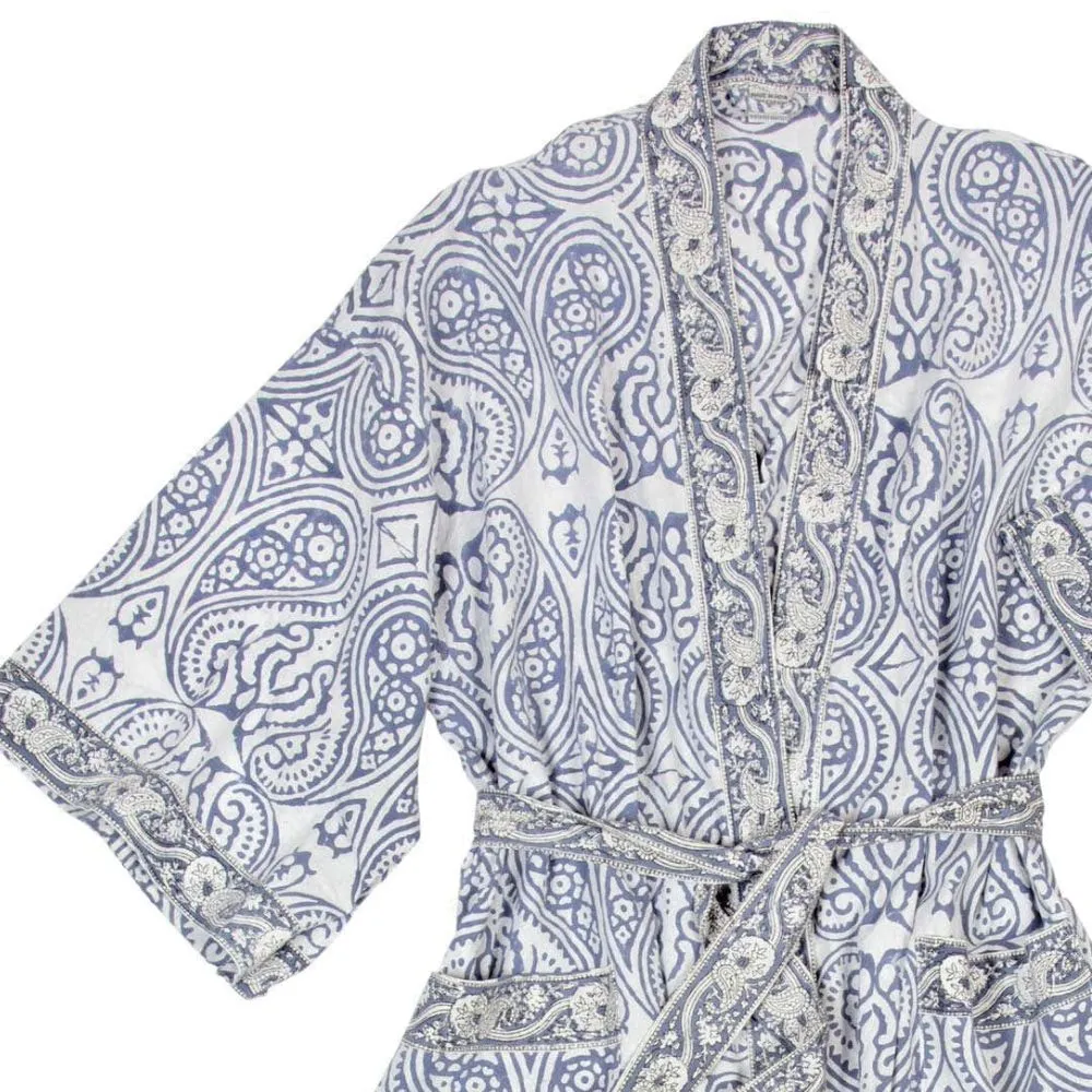 Cotton Paisley Bathrobe