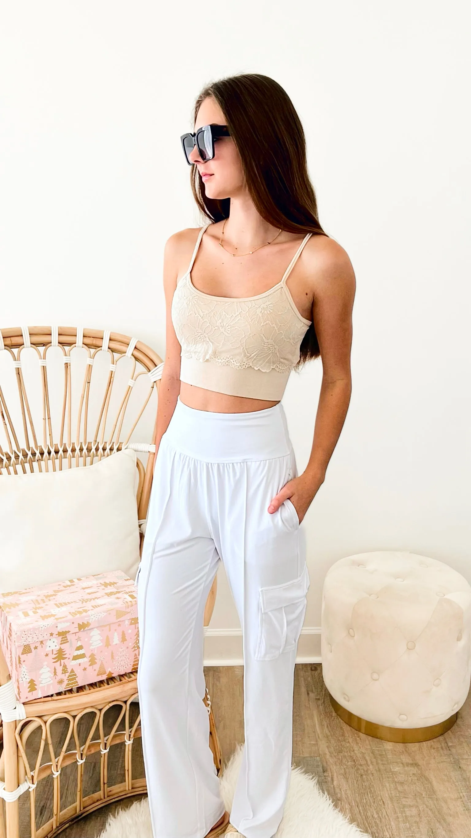 Crazy Beautiful Lace Bra - Almond