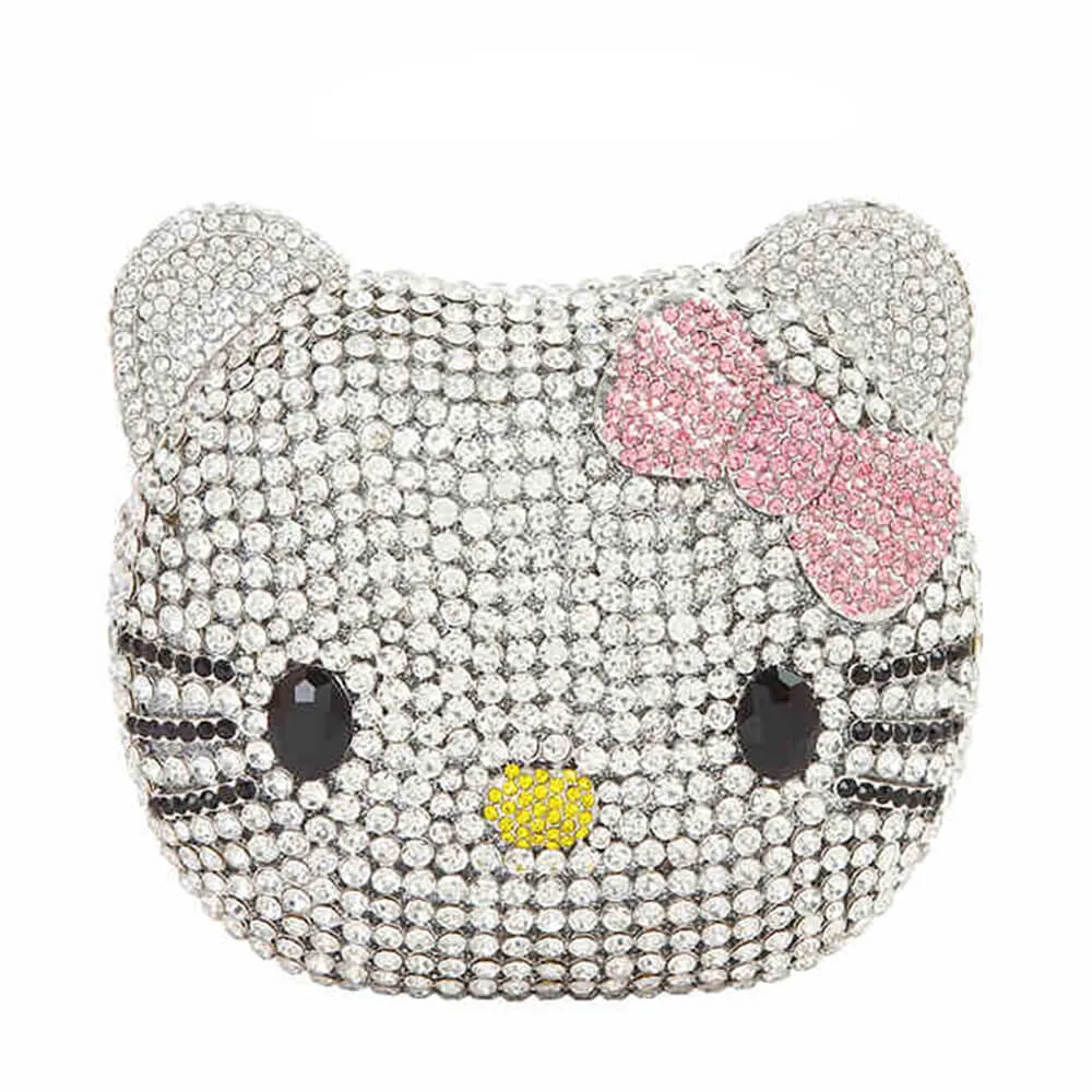 Crystal Kitty Cat Minaudiere