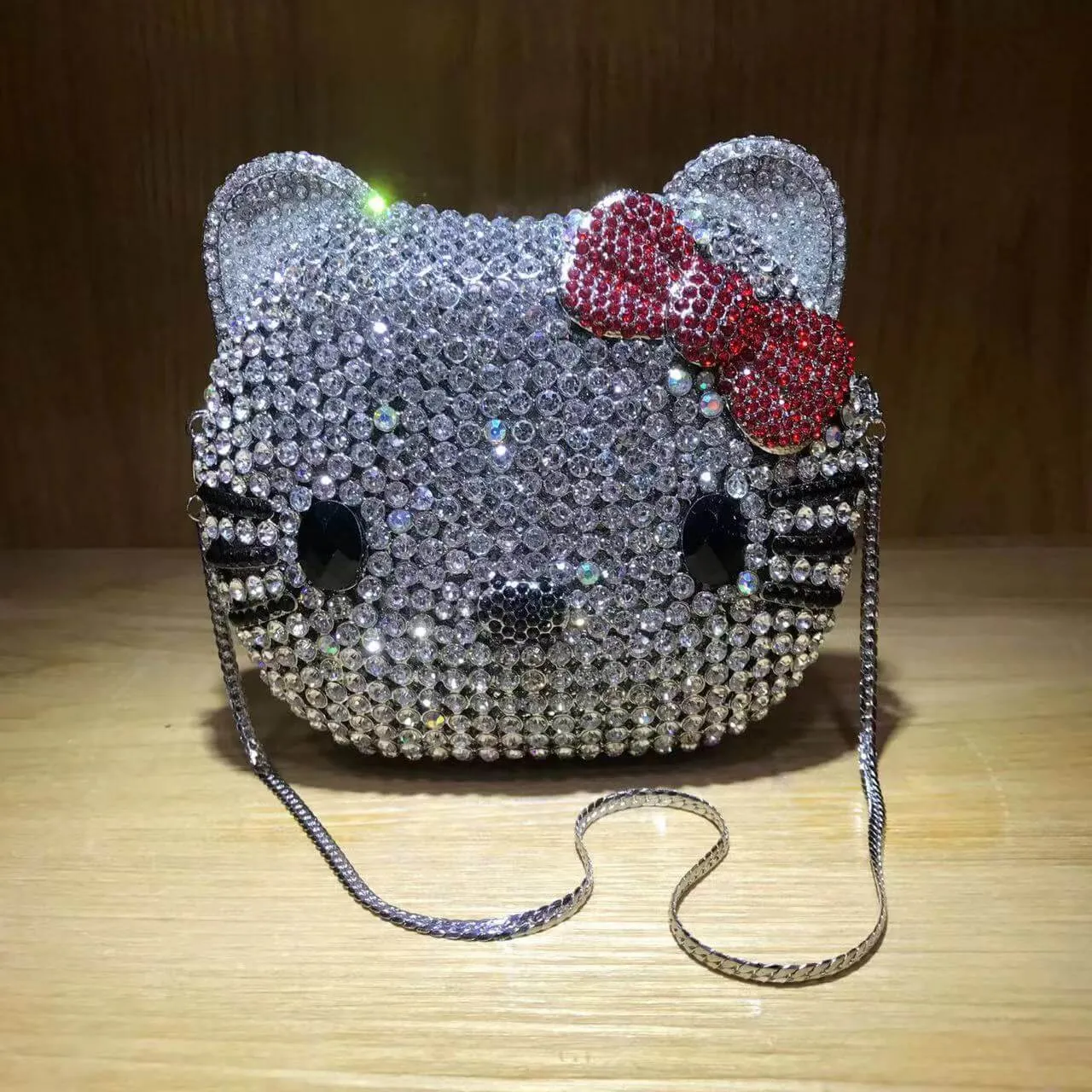 Crystal Kitty Cat Minaudiere
