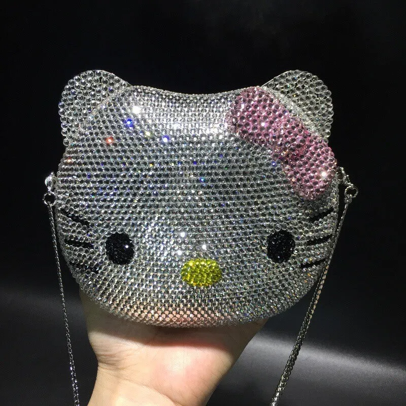 Crystal Kitty Cat Minaudiere