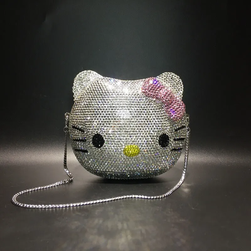 Crystal Kitty Cat Minaudiere