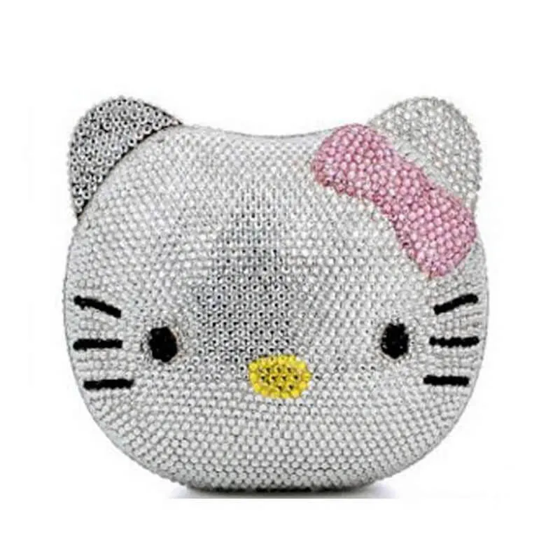 Crystal Kitty Cat Minaudiere