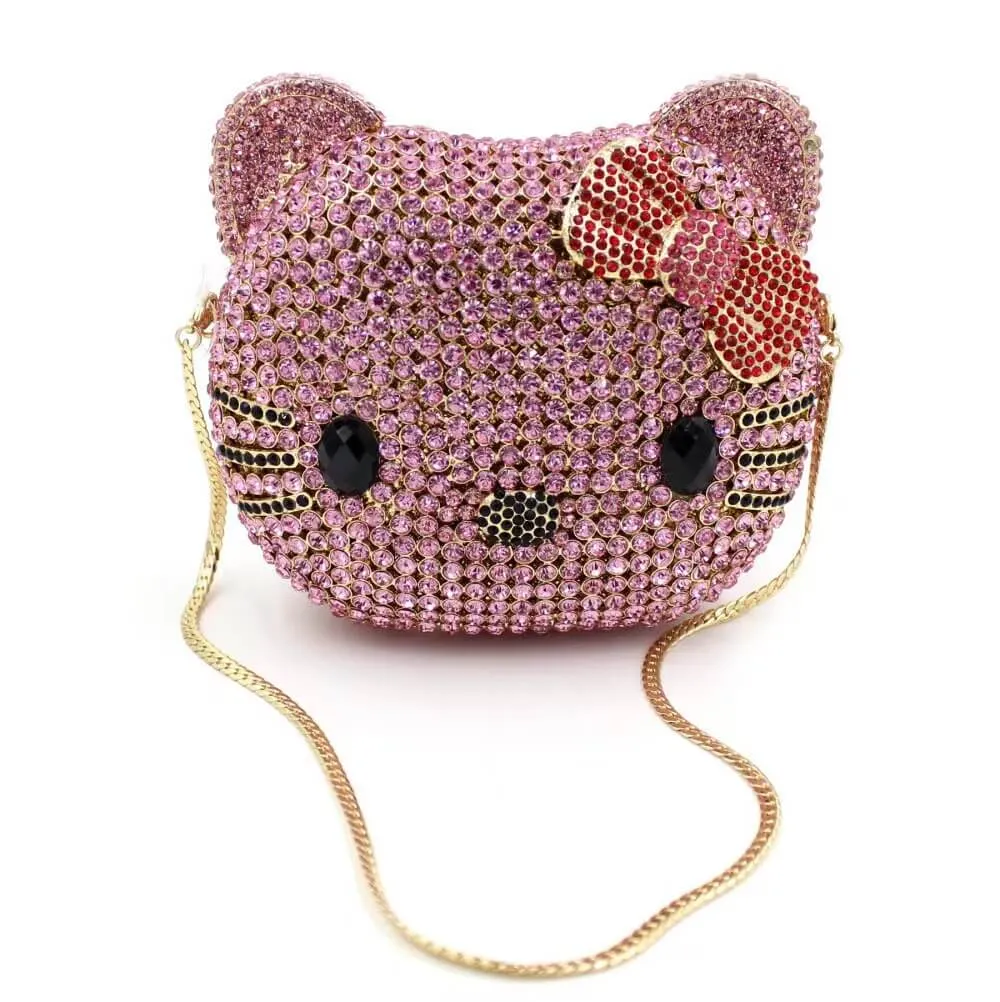 Crystal Kitty Cat Minaudiere