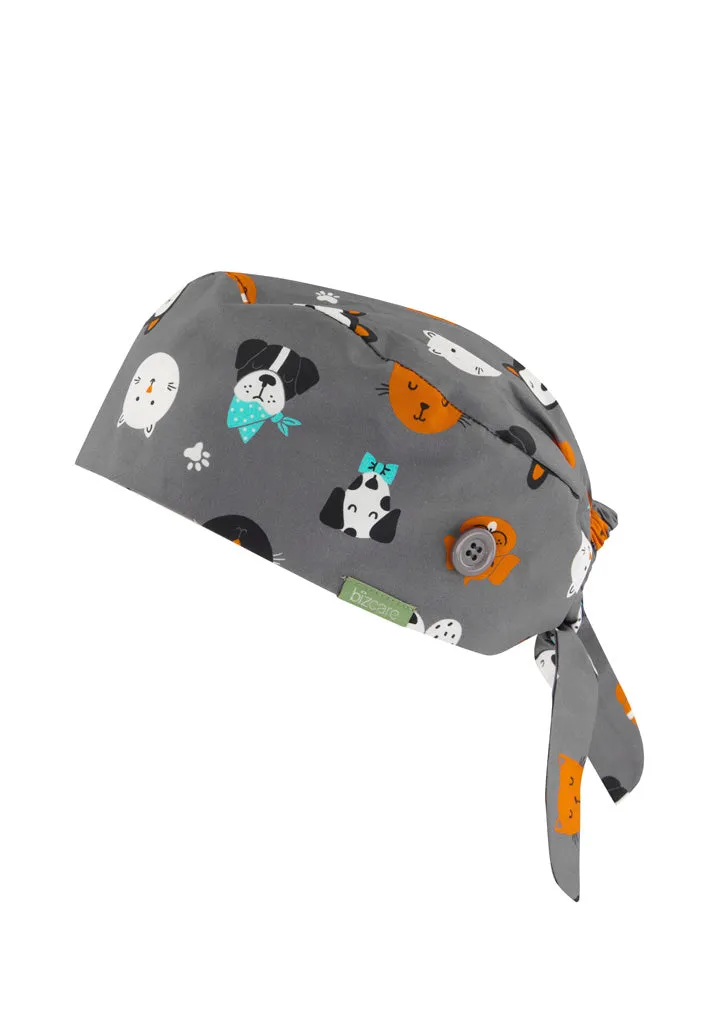 CSC245U BizCare Unisex Printed Scrub Cap