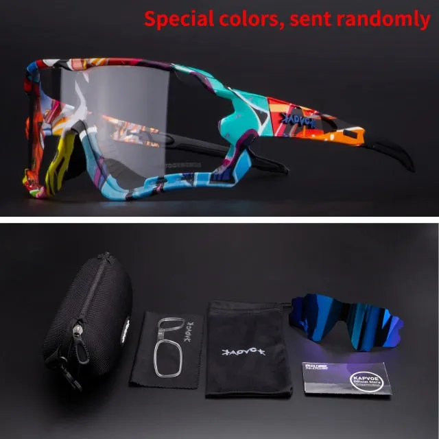 Cycling Glasses Men Sunglasses Bicycle Polaroid Photochromic 5 Lens Goggles Women MTB Man Bike Sports Fishing Accessories