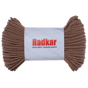 Dark caramel 740 Braided cotton cord 5mm