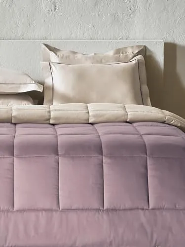 DDecor 100% Cotton 210TC Bed in BAG-BIB019-IGUANA-PUMICE Stone-Dusty Lilac