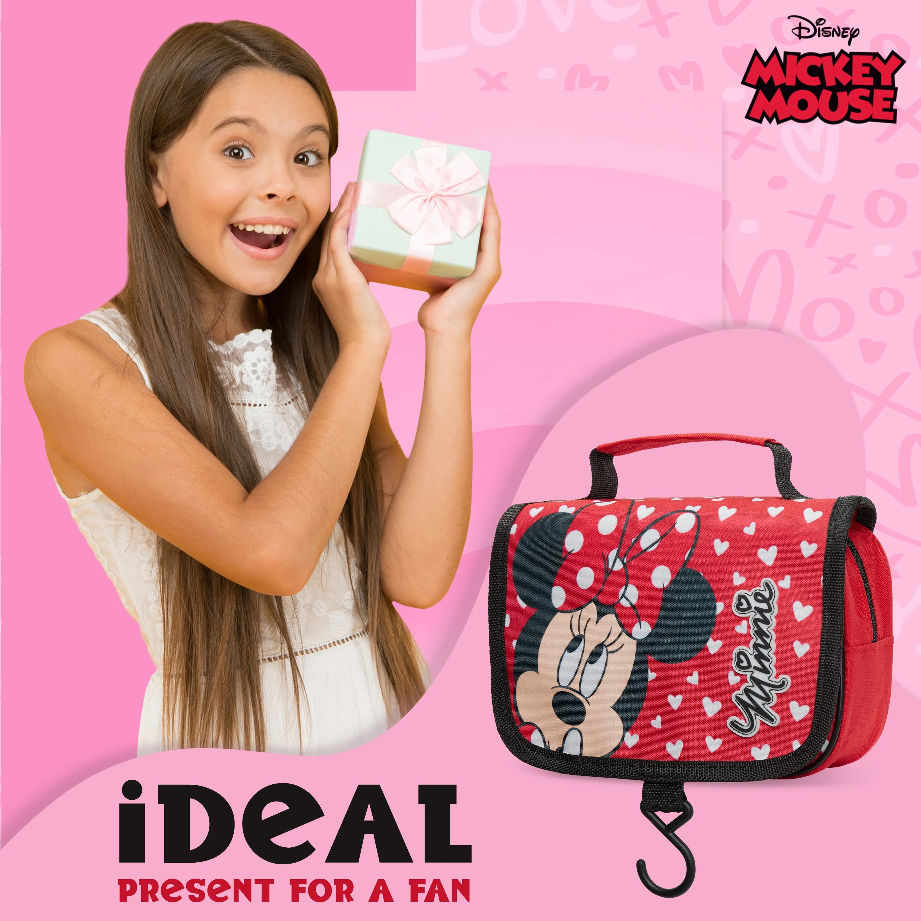 Disney Hanging Toiletry Bags for Women -Red Minnie Cosmetic Bag