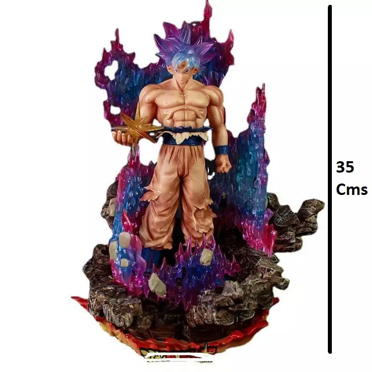 Dragon Ball Son Goku Super Saiyan Action Figure With Light   | 35 Cms |