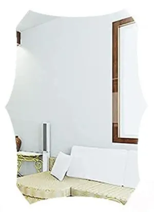 DROP IT SHOP Flexible Mirror Sheets Self-Adhesive Plastic Mirror Tiles Non-Glass Mirror Stickers for Home Decoration (Oval Shape)
