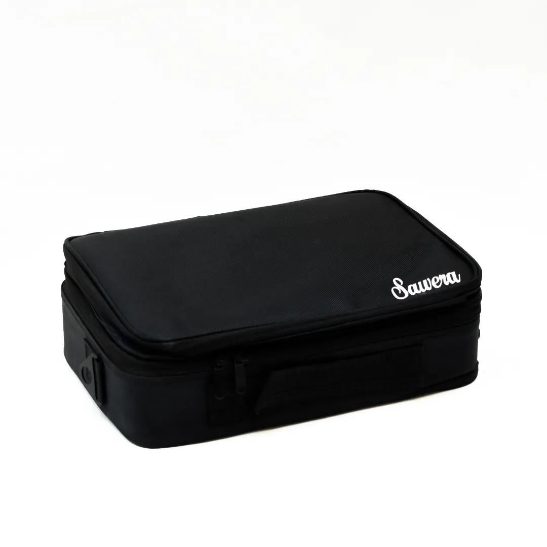 Dual Zip Glam Bag Medium Black
