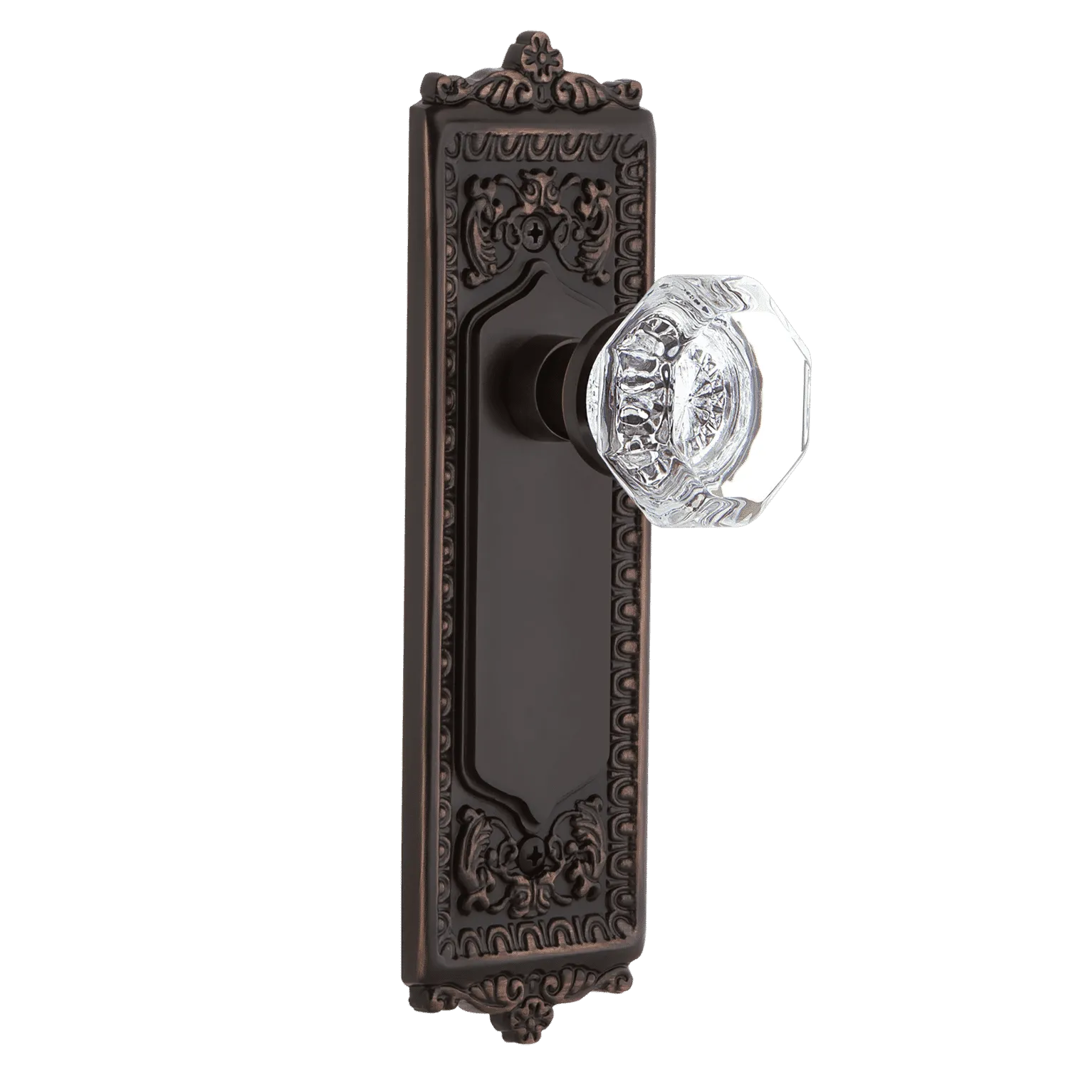 Egg & Dart Long Plate with Waldorf Knob in Timeless Bronze