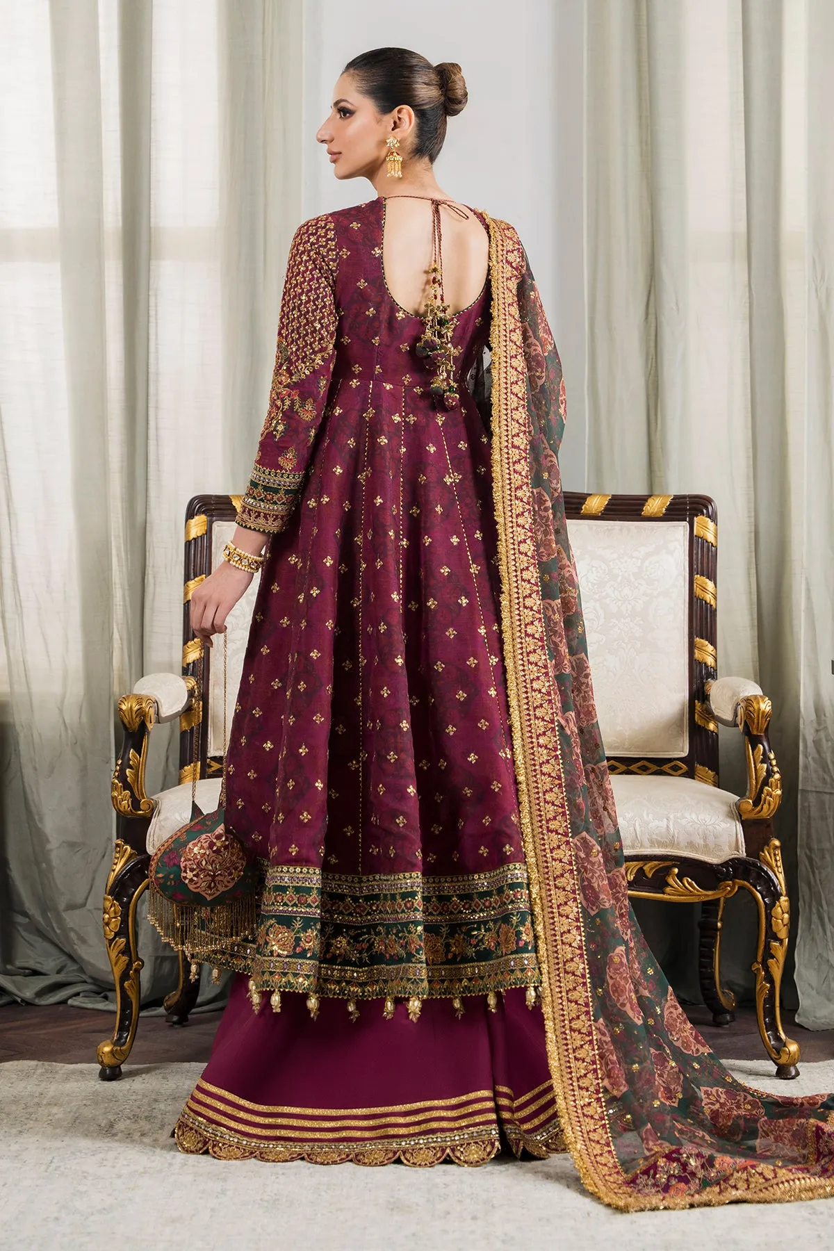 EMBROIDERED CHIFFON CH12-03 STITCHED