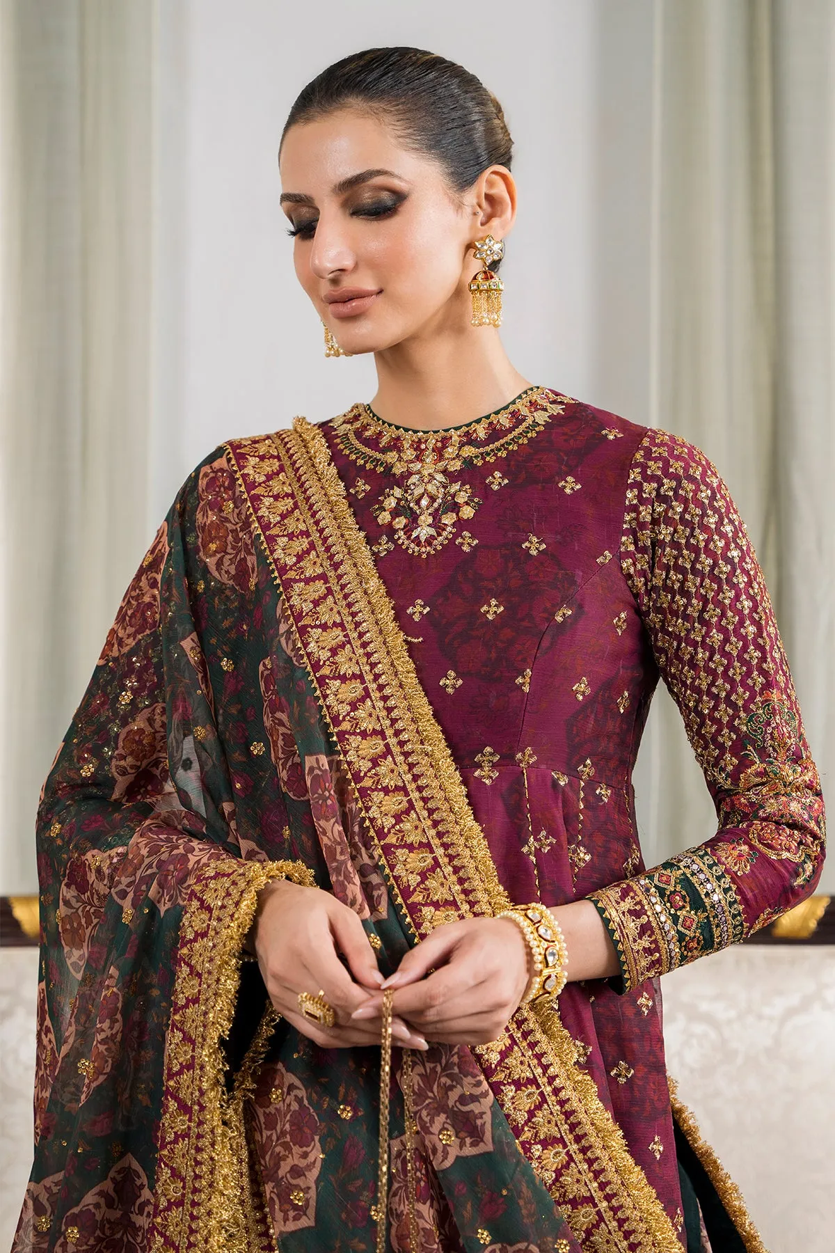 EMBROIDERED CHIFFON CH12-03 STITCHED