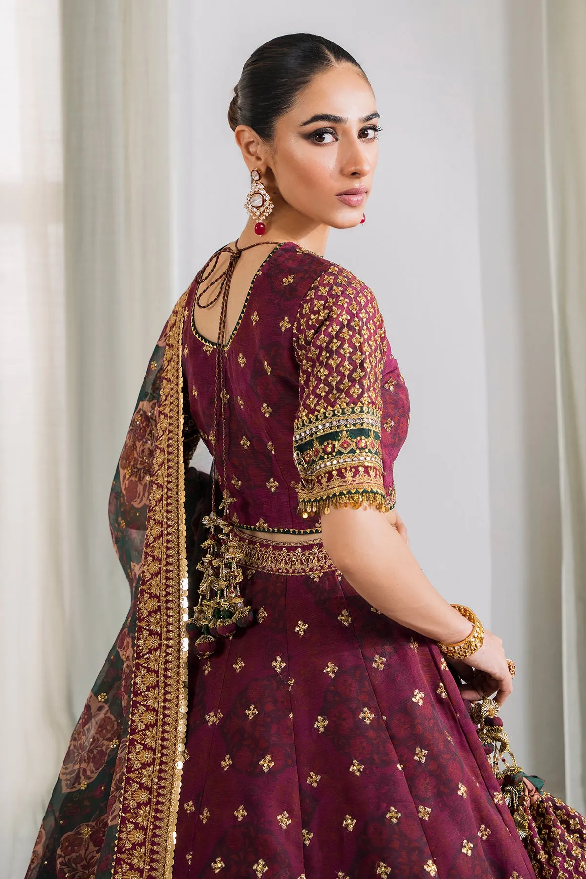 EMBROIDERED CHIFFON CH12-03 STITCHED